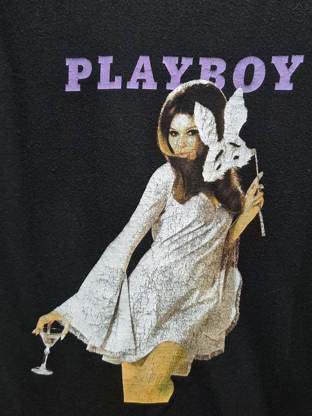 🔥2 Playboy🔥Black Graphic Tee with Purple Logo Vintage & Y2K .👯‍♀️
